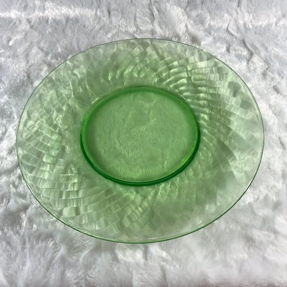 Vintage Vaseline Uranium Small Dessert Plate Glow #37 - Picture 4 of 7